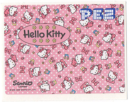 PEZ - Stickers - Hello Kitty - 2008 - Bows and notes