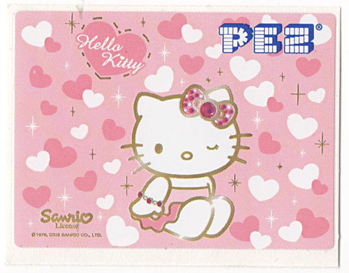 PEZ - Stickers - Hello Kitty - 2008 - Hearts