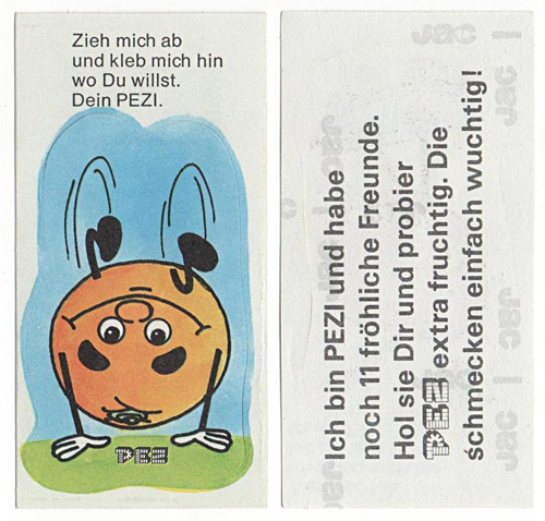 PEZ - Stickers - Crazy Fruits - Orange handstand