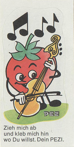 PEZ - Stickers - Crazy Fruits - Apple chello