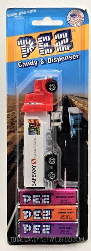 PEZ - Advertising Safeway - Truck - Red cab, white truck - Safeway