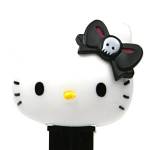 PEZ - Hello Kitty  Skull in black bow on Japan PEZ Gathering