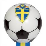 PEZ - Swedish Soccer Ball 2006   on yellow blue swedish flag