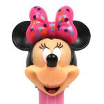 PEZ - Minnie Mouse D pink bow, colored dots, slope eyelashes