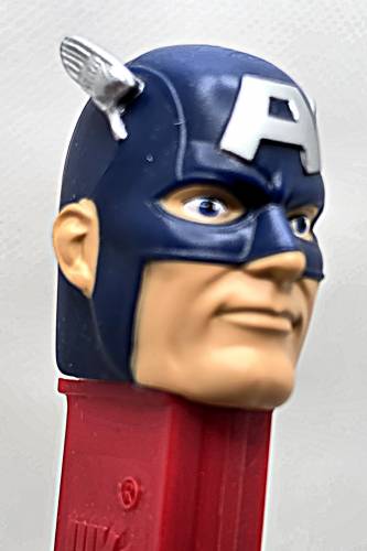 PEZ - Super Heroes - Marvel - Captain America - Dark Blue Hood - B