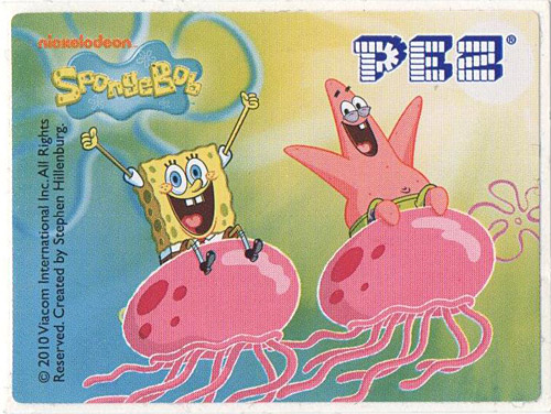 PEZ - SpongeBob SquarePants - 2010 - SpongeBob and Patrick Star on jellyfish