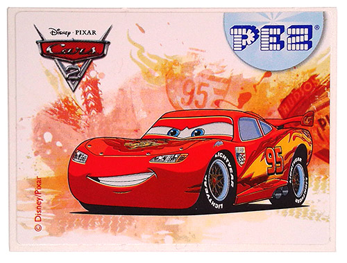 PEZ - Stickers - Cars 2 - Lightning McQueen