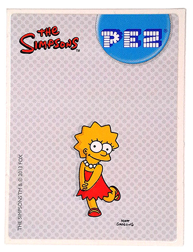 PEZ - Stickers - The Simpsons - 2013 - Lisa Simpson