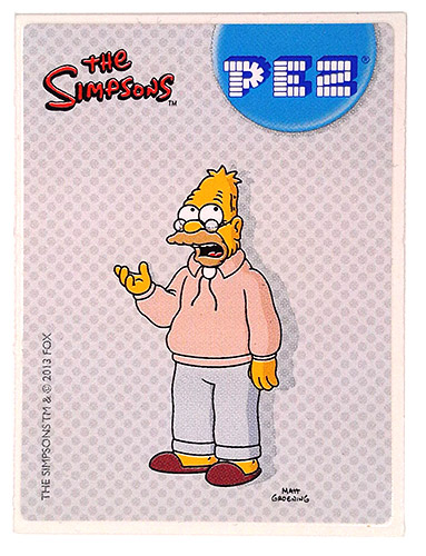 PEZ - Stickers - The Simpsons - 2013 - Abe Simpson