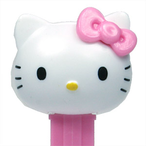 PEZ - Hello Kitty - Hello Kitty - White Head Pink Bow