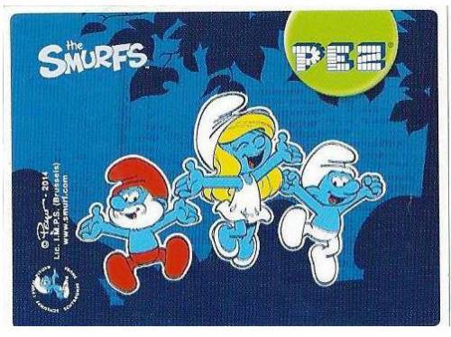 PEZ - Stickers - Smurfs - 2014 - group of three