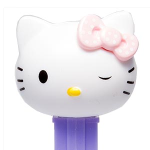 PEZ - Hello Kitty - Hello Kitty - Winking, Polka-dot light pink bow