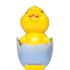 PEZ - Easter - Chick in Egg - Light Blue Eggshell - A