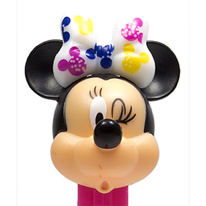PEZ - Bowtique - 2015 - Minnie Mouse - mickey bow, straight eyelash, twinkled eye - E