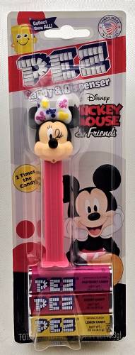 PEZ - Bowtique - 2015 - Minnie Mouse - mickey bow, straight eyelash, twinkled eye - E