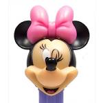 PEZ - Minnie Mouse D pink bow, slope eyelash, twinkled eye on Minnie Mouse