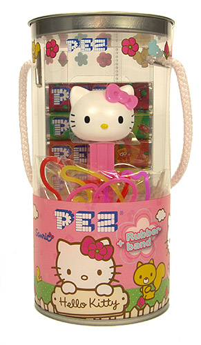 PEZ - Hello Kitty - Hello Kitty - White Head Pink Bow in Big Tube