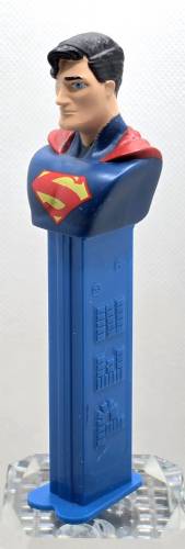 PEZ - Justice League - DC - Superman - black curl, blue straight scarf - B