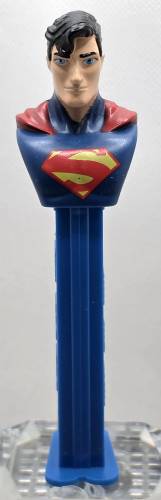 PEZ - Justice League - DC - Superman - black curl, blue straight scarf - B