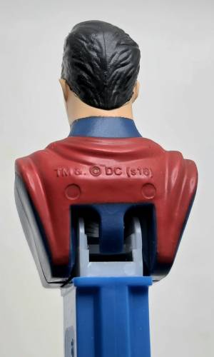 PEZ - Justice League - DC - Superman - black curl, blue straight scarf - B