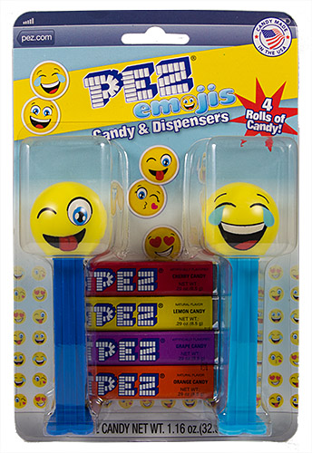 PEZ - Funky Faces - Emoji - Emoji Double Pack Silly & Lol'ing