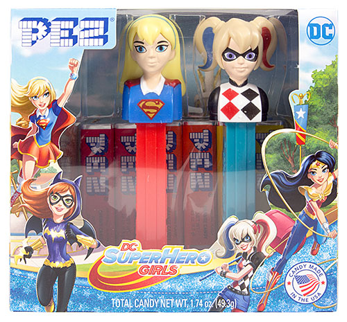 PEZ - Super Hero Girls - Twin Pack Super Hero Girls & Harley Quinn - US Release