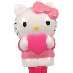 PEZ - Hello Kitty with Heart  White Kitty with salmon bow and heart