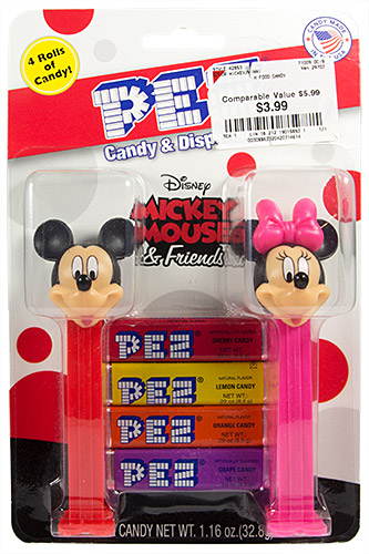 PEZ - Disney Classic - Disney Double Pack Mickey & Minnie - Pink Minnie