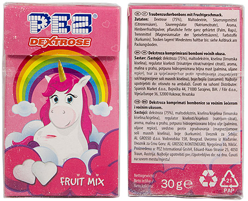 PEZ - Dextrose Packs - Rainbow Unicorn