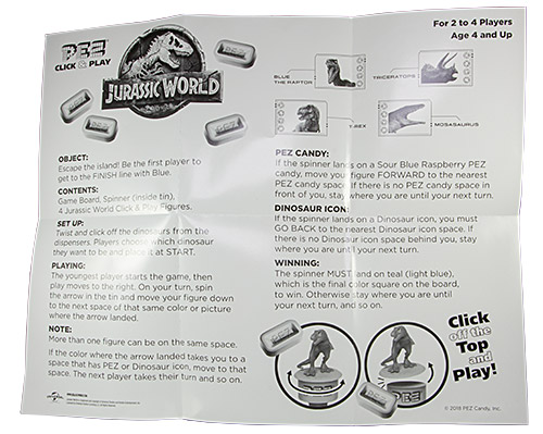 PEZ - Jurassic World - Click'n'Play - Jurassic World Click & Play Collectors Tin