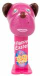 PEZ - Barky Brown Mini  Glitter Pink Head on Happy Easter