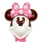 PEZ - Minnie Mouse D pink bow with polka dots on white dots