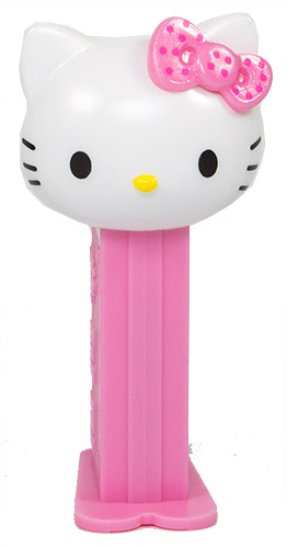 PEZ - Hello Kitty - Jijonenca - Hello Kitty - Mini White Head Pink Bow with pink dots