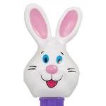 PEZ - Bunny E White head, two whiskers, pink ears