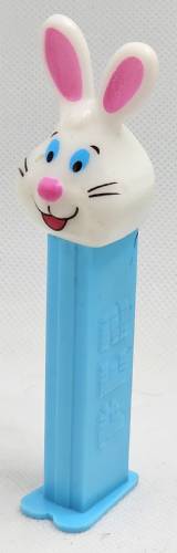 PEZ - Easter - Bunny - White head, two whiskers, pink ears - E