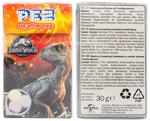 PEZ - Dextrose Packs - Jurassic World