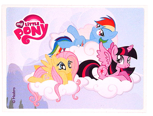 PEZ - My Little Pony - Fluttershy, Rainbow & Twilight on light blue