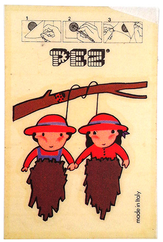 PEZ - Stickers - Tattoo Singles (1980s) - Boy & girl on tree limb