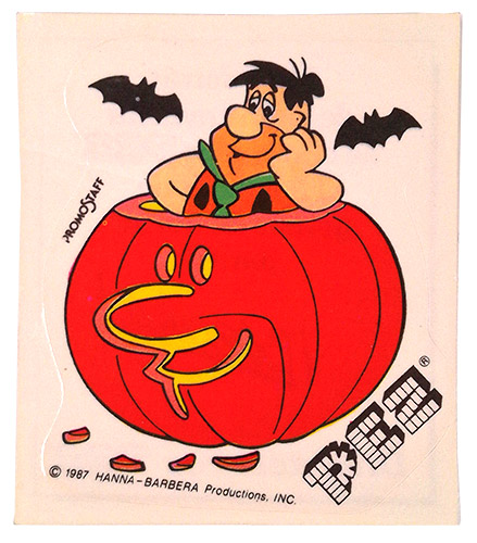 PEZ - Stickers - Flintstones Spanish - Fred - Pumpkin