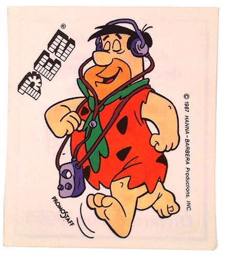 PEZ - Stickers - Flintstones Spanish - Fred - Walkman