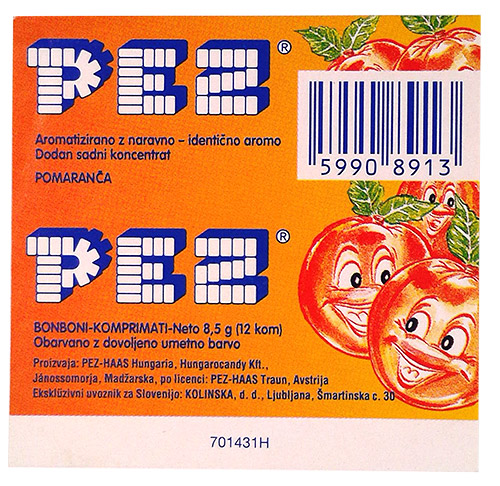PEZ - Major Types - Smiling Fruit - Smiling Fruit - SF-S-01