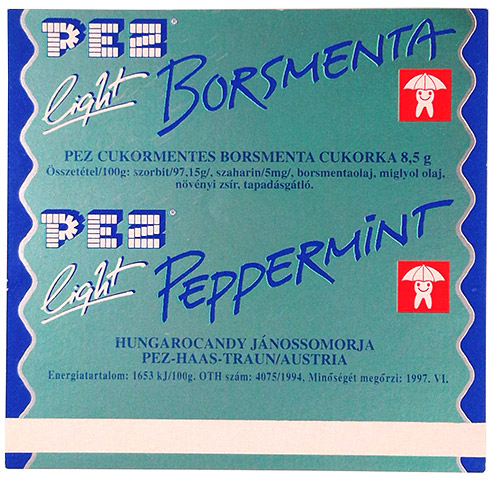 PEZ - Recent Types - Peppermint - Peppermint Light - R 05.2