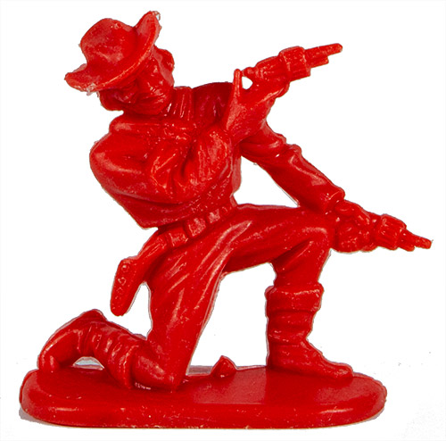 PEZ - Figuren Cowboys und Indianer - Rot - Cowboy Kniend