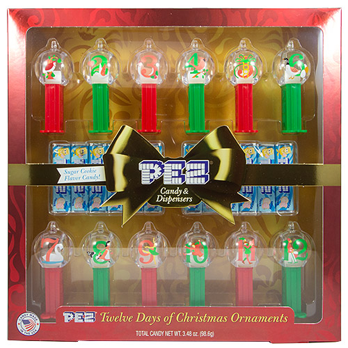 PEZ - 12 Days of 12 Days of Christmas Ornaments Collectors Box