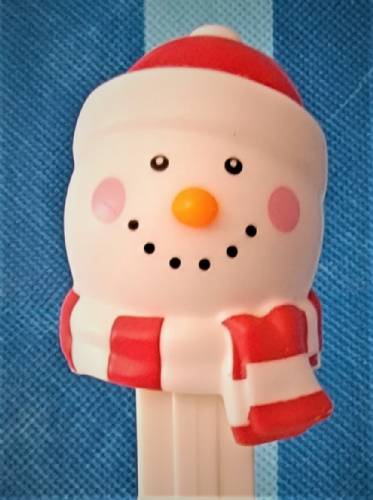 PEZ - Christmas - Snowman - beenie and scarf - F
