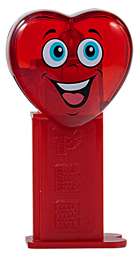 PEZ - Valentines - Valentines Party - Happy Crystal Heart - Red Crystal Head Mini