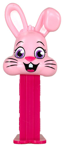 PEZ - Easter - Mini Gift Egg - Bunny - Pink, Open Mouth - G