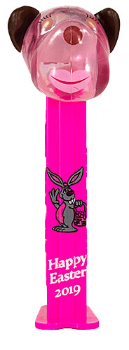 PEZ - AWL / SOS - Easter 2019 - Barkina - Crystal Pink Head, Black Ears