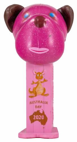 PEZ - AWL / SOS - Australia Day 2020 - Barkina Mini - Pink Glitter Head, Black Ears