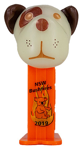 PEZ - AWL / SOS - NSW Bushfires 2019 - Barky Brown Mini - GITD White Head